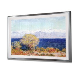 Monet Wall Art Collection View of Cap d'Antibes, 1888 by Claude Monet Fine Giclee Prints Wall Art in Premium Quality Ready to Hang, 24X34 Framed, Silver Frame