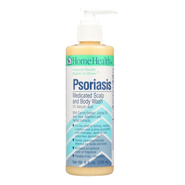 Home Health Psoriasis Medicated Scalp and Body Wash, 8 Ounce