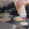 Dough Mixing Bottle, Pancake Shaker, Cupcake Mixer, 1000 ml, White