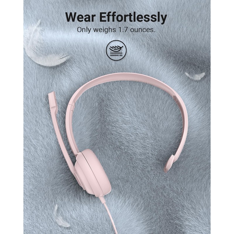 NUBWO HW02 USB Headset with Microphone Noise Cancelling &in-line Control,
