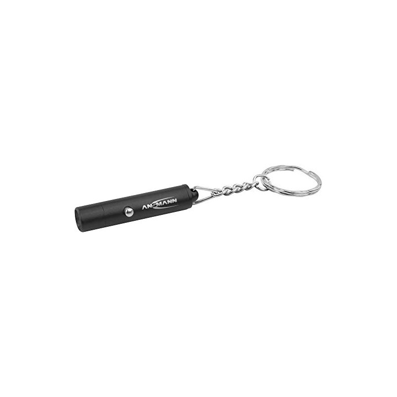 Ansmann Mini LED Key Fob Light [Black] Aluminium Mini Keyring