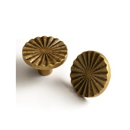 Tiradores de cajón de gabinete de latón antiguo Pomos clásicos vintage planos Tiradores de cajón de aleación de zinc Pomos de cajón de diseño elegante Manijas de hardware para gabinete de