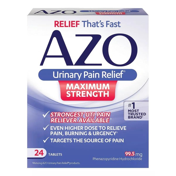 AZO Alivio Del Dolor Urinario Azo De Maxima Resistencia 24 Tab