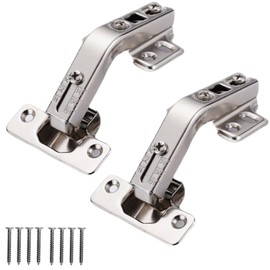 2 Pack 135 Degree Folden Door Hinges,Corner Kitchen Cabinet/Folden Door Hinges Full Overlay Concealed for Cabinet,Cupboard,Folded Door,Combination