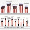 Professional Makeup Brush Set with Soft Fluffy Bristles for Foundation,