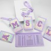 SiorVeol Girls Wallet for Kids Initial Glitter Wallets Trifold with