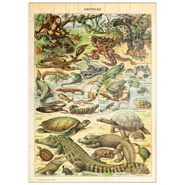MyPuzzle Reptiles for All, Vintage Art Poster, Adolphe Millot - Premium 100 Piece Puzzle - MyPuzzle Special Collection by Havana Puzzle Company