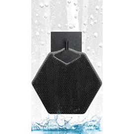 Premium Aquaphor Silicone Exfoliating Body Scrubber with Lather Boosting Bristles, Loofah Sponge, and Eco-Design Essentials- Shower Shelf for Inside Shower -Bathroom Back