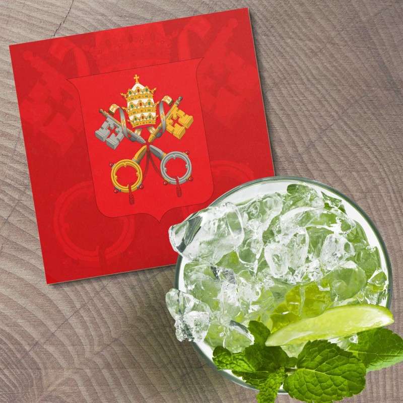 Unbranded Vatican Coat Of Arms 4'' X 4'' Square Wooden