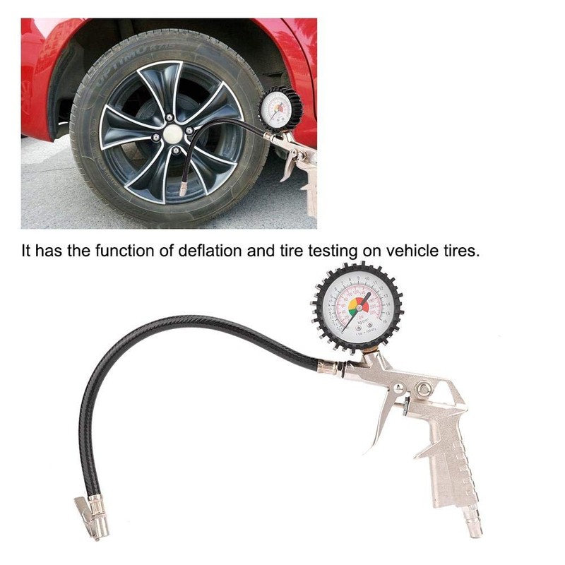 Multi-functional Car Tyre Pressure Gauge Inflator Pump Gun Inflator Gauge