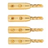 4pcs BFA Banana Plug Brass Gold Plated Open Screw Speaker