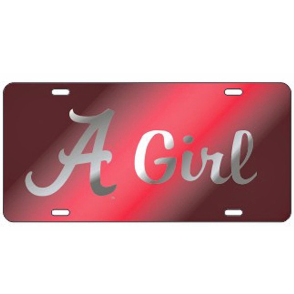Alabama Crimson Tide "A" Girl Laser Cut License Plate
