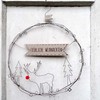 Good old Friends Winter Door Wreath Deer