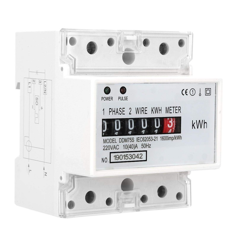 Single Phase KWh Meter Wattmeter Energy Meter 10-40A 220V/230V Electric