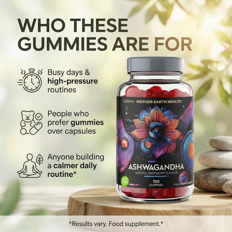 Ashwagandha Gummies 1200mg – 150 Gummies – 2.5 Months Supply