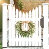 Olive Wreath for Front Door, 19'' Real Touch Door Wreath