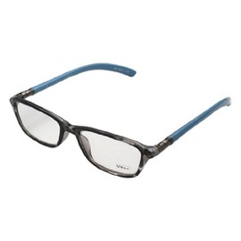 ハックベリー シニアグラス おしゃれな老眼鏡 度数+2.00 ツルがブルー フレームがブラウン系にアクセントが効いたお洒落 老眼鏡 P022S-2