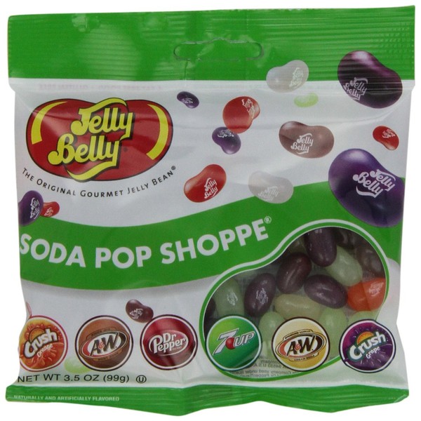 Jelly Belly Soda Pop Shoppe Jelly Beans, 6 Soda Flavors, 3.5-oz, 12 Pack
