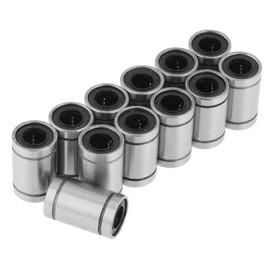 LM8UU 8 mm Linear Motion Ball Bearing Bushing for Rods Liner, Rail Linear Shaft Parts, 8 x 15 x 24 mm, Pack of 12