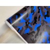 Blue Black Gray Camouflage Vinyl Car Wrap Film Sheet +