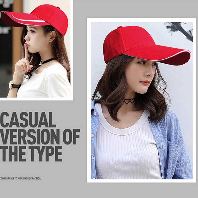 YEKEYI Extra Long Bill 100% Washed Cotton Baseball Cap Lengthened