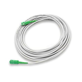 PRENDELUZ Universal Fibre Optic Cable – White SC/APC to SC/APC Simulex 9/125, Compatible with Orange, Movistar, Vodafone and Jazztel (15 Metres)