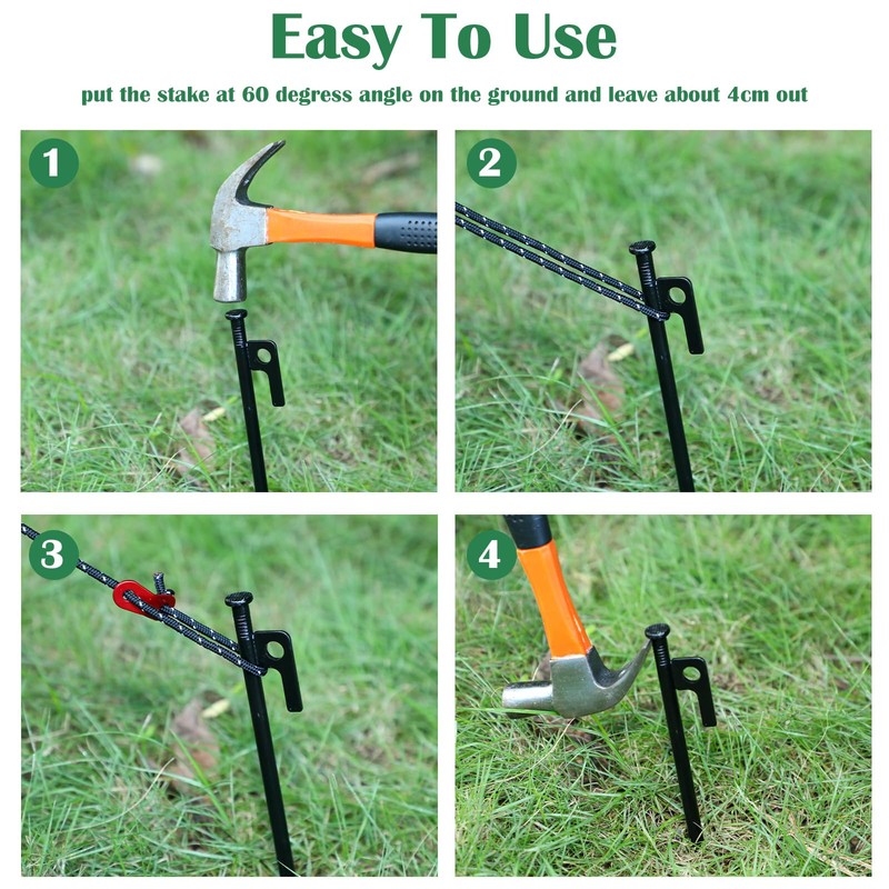Suzile 60 Pcs Tree Stake Kit, Heavy Duty Tree Staking