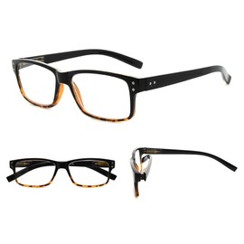 GUD Reading Glasses 5-Pack Readers Spring Hinge Reading Eyeglasses for Men Women +3.75