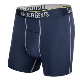 UnderGents Calzoncillos tipo bóxer para hombre, 15,24 cm, con bragueta horizontal y comodidad ultrasuave, Azul marino, X-Large