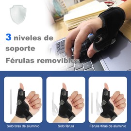 Toketa Muñequera Ortopedica,Muñequera Tunel Carpiano,Muñequera De Soporte,Muñequera Ajustable Con 2 Soportes,Soporte Ligero Y Transpirable,para el dolor,el túnel carpiano,la artritis,la tendinitis,las fracturas,etc(Negro)