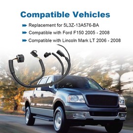 WATERWICH 7 Pin Trailer Connector Wiring Harness Compatible with Ford F150 2005-2008, Lincoln Mark LT 2006-2008 Replacement for 5L3Z-13A576-BA Tow Hitch Wiring