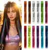 Colored Hair Extensions Clip in, Raccoon Tail for Kids Girls