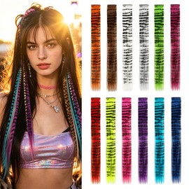Colored Hair Extensions Clip in, Raccoon Tail for Kids Girls and Women Gift