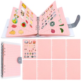 Homgaty Pin Badge Case, Display Holder, 8 Pages, Holds 350 Sheets, Can Badge Storage File, Decoration, Waterproof PVC Cover, Enamel, Pin Badge Storage, Promotional Goods, Openable Design, Earring