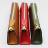 Slip-on Zipper Pencil Case S Rio Italian Leather Leather Navy