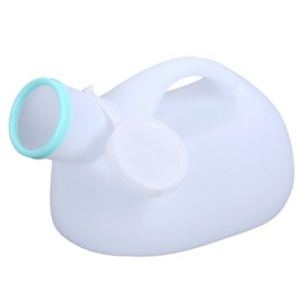 2000ml Large Capacity Men's Urinal Bottle,Elderly Plastic Urine Collector with Lid, Portable Pee Pot for Adults, Non-Spill Urine Receptacle（White）