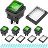 DAOKAI Toggle Switch On/Off DPST 30A Green Luminous LED Switch