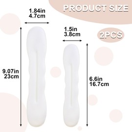 SmallCat 2pcs Sponge Hair Bun Maker, Lazy Curler Tool, 2 Sizes Bun Updo Accessories for Women Thin Thick Long Straight Curly Hair- White