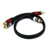 Monoprice 1.5ft Premium 2 RCA Plug/2 RCA Plug M/M 22AWG Cable - Black