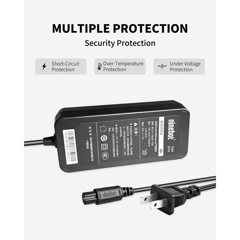 4 Prong Scooter Charger for Segway Ninebot S/S-MAX/S2/Mini PRO/Mini lite,