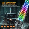 Nilight LED Fat Whip Light 1PC 3FT RGB Lighted Antenna