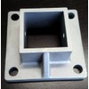 Aluminum Heavy Duty Floor Post Flange fits 2" Sq Post for Fence and Deck (2)