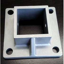 Aluminum Heavy Duty Floor Post Flange fits 2" Sq Post for Fence and Deck (2)