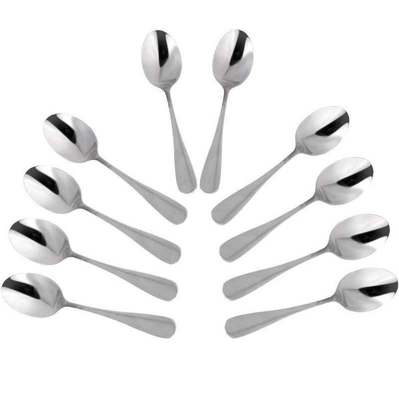 Anpro 10 PCS Cucharas de Té, Café,Cucharillas de Acero Inoxidable