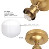 Pathson Vintage Flush Mounted Ceiling Light with Milk White Glass,