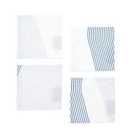 W3000100 Coasters, 100% Cotton, Fashionable Fabric, Set of 4, Washable, Nordic, Marine, Blue, Style Decor