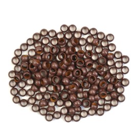 3.0mm Nano Beads Micro Links Copper Nano Rings Hair Beads for Hair Extensions (200Pcs Brown)
