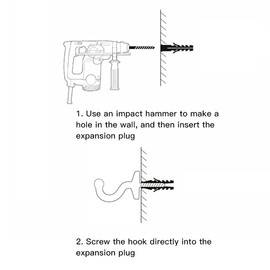 PLCatis Curtain Tieback Hooks 4 Pieces Curtain Holdback U-Shaped Curtain Hooks Black Round Head Curtain Hooks Metal Curtain Holder for Curtains Home Decoration