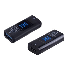 Poyiccot Type C USB Adapter 10Gbps Type C Female to USB A Female Converter with LED USB Output Display, USB 3.2 Standard OTG Compatible, USB C to USB A Converter Connector, Compatible with MacBook,