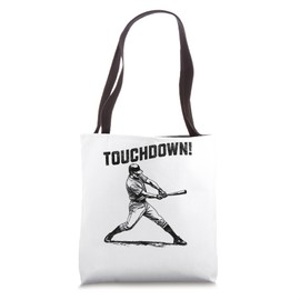 Touchdown Baseball Men Touch Down Funny Ironic Baseball Mens Tote Bag